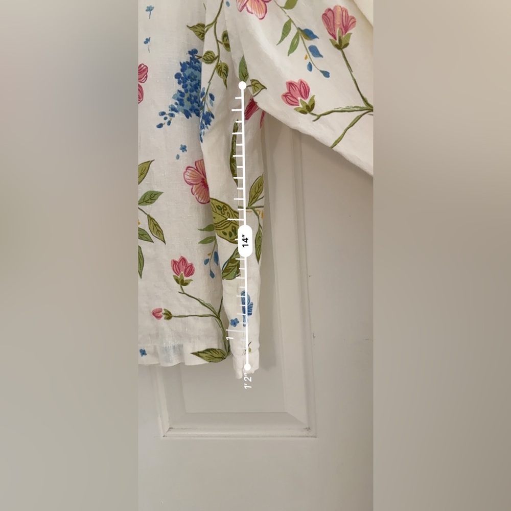 Hot Cotton by Marc Ware 100% Linen Vintage Floral Button Up l SIZE M - Picture 8 of 8